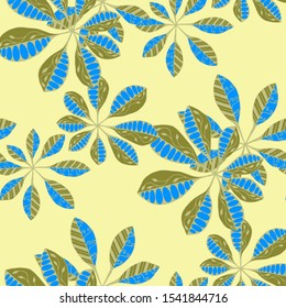 Palm Leaves. Seamless Texture with Turkish