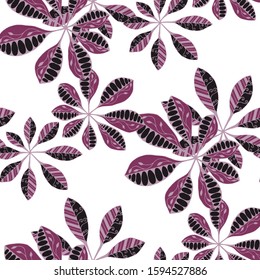 Palm Leaves. Seamless Texture with Turkish