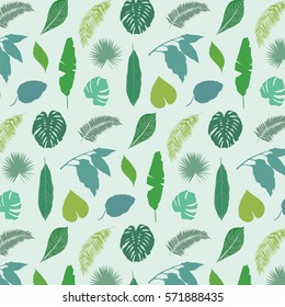 palm leaves silhouette pattern