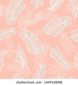 Palm Leaves in soft color pattern