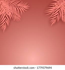 La palma deja un fondo de moda. Ilustración vectorial. EPS10