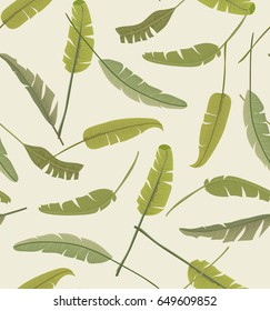 Palm leaves. Tropical print. Vector seamless pattern.