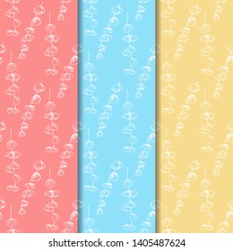 palm leaves tropical seamless floral pattern hand drawn sketch