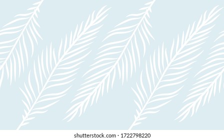 Palm leaves. Vector illustration. Pattern
