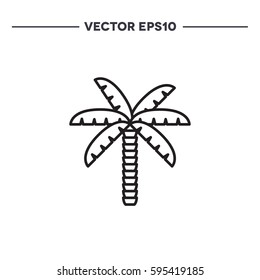 palm. line icon. vector illustration