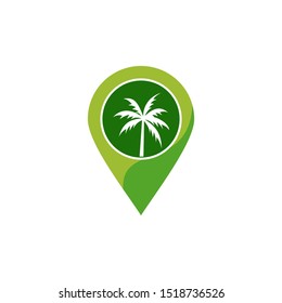 palm in locator logo template