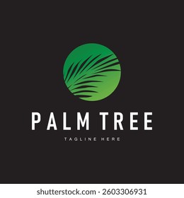 palm logo concept of a palm tree with simple, elegant, minimalist leaves template for cafe, business, restaurant and other product brands