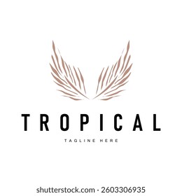 palm logo concept of a palm tree with simple, elegant, minimalist leaves template for cafe, business, restaurant and other product brands