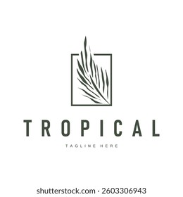 palm logo concept of a palm tree with simple, elegant, minimalist leaves template for cafe, business, restaurant and other product brands
