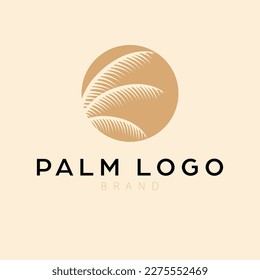 Palm logo design. Abstract tropical logotype. Simple and modern logo.