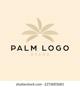 Palm logo design. Abstract tropical logotype. Simple and modern logo.