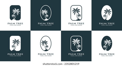 colección de diseño de logotipo de palma con concepto único creativo vector premium