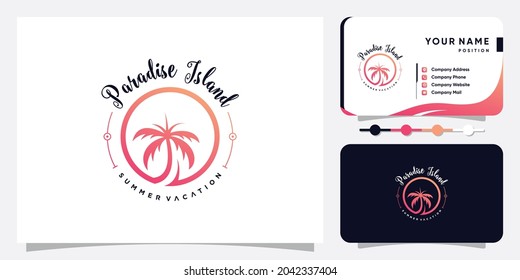Diseño de logotipo Palm con concepto moderno y creativo Vector Premium