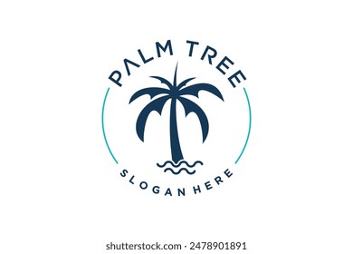 Idea del elemento de diseño del logotipo de Palm con concepto creativo Vector de alta resolución
