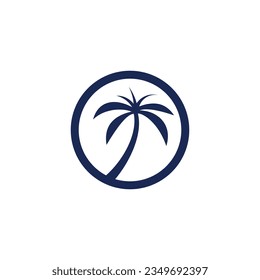 Palm Logo Design Symbol Vektorgrafik-Idee