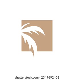 Palm logo design icon element vector idea