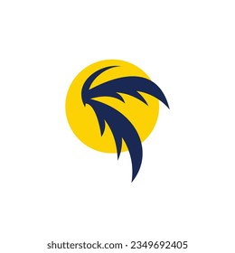 Icono de diseño del logotipo de la palma idea vectorial