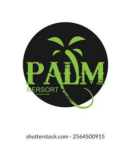 Palm logo design simple concept Premium Vector