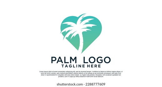 Palm-Logo-Design mit einzigartigem Konzept Premium Vector Teil 3