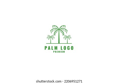 Idea de la ilustración vectorial del diseño del logotipo de la palma