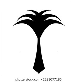 Ilustración vectorial del diseño del logotipo de la palma.