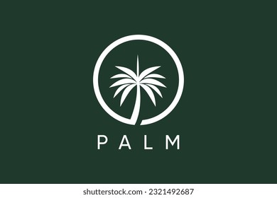 Palm logo design vector with modern creative style