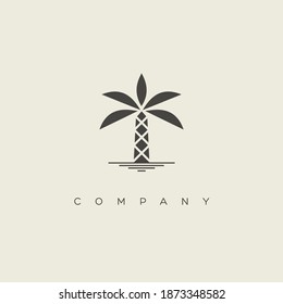 palm logo design vector template