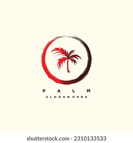 Palm logo design vector unique concept