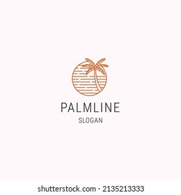 Palm logo icon design template vector illustration
