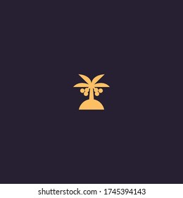 Diseño de la plantilla de icono del logotipo de la palma en la ilustración del vector