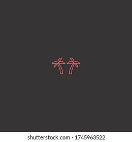 Palm logo icon template design in Vector illustration
