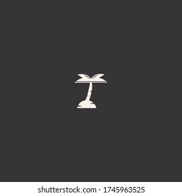 Diseño de la plantilla de icono del logotipo de la palma en la ilustración del vector