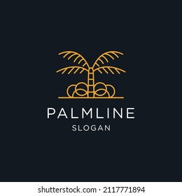 Vector de plantilla de icono de logotipo de Palm