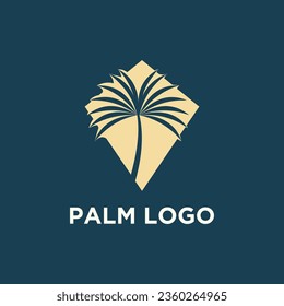 Palm logo with kite concept