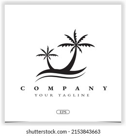 palm logo premium elegant template vector eps 10