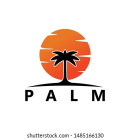 Palm Logo Template Design Vector, Emblem, Design Concept, Creative Symbol, Icon