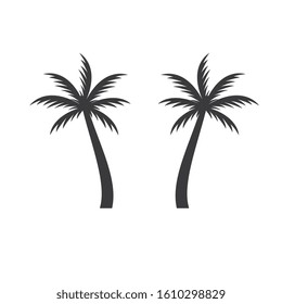 Palm logo template design vector. beach , sea