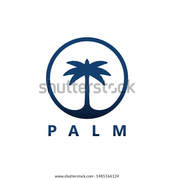 Palm Logo Template Design Vector Emblem Stock Vector (Royalty Free ...