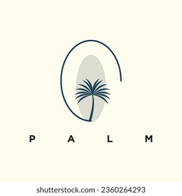 Logotipo de la palma con un concepto único