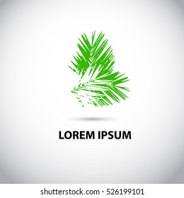 palm logo. Vector