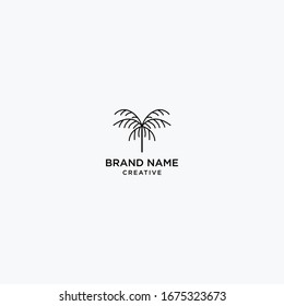 Palm logo vector design illustration.