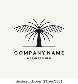 Palm Logo vector design template black logo and white background