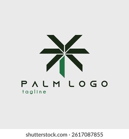 palm logo vector illustration design