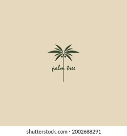 Palm logo for your design. Palm tree. Palm vector illustration. Icon sign.