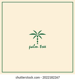 Palm Logo für Ihr Design. Palmenbaum. Palmvektorgrafik. Symbolzeichen.