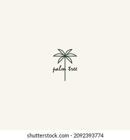 Palm logo for your design. Palm tree. Palm vector illustration.