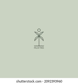 Logo de la palma para tu diseño. Palmera. Ilustración vectorial de la palma.