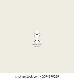 Palm logo for your design. Palm tree. Palm vector illustration.
