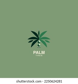 Palm logo for your design. Palm tree. Palm vector illustration. Icon sign.