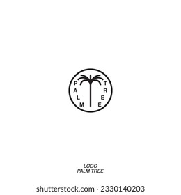 Palm logo for your design. Palm tree. Palm vector illustration. Icon sign.